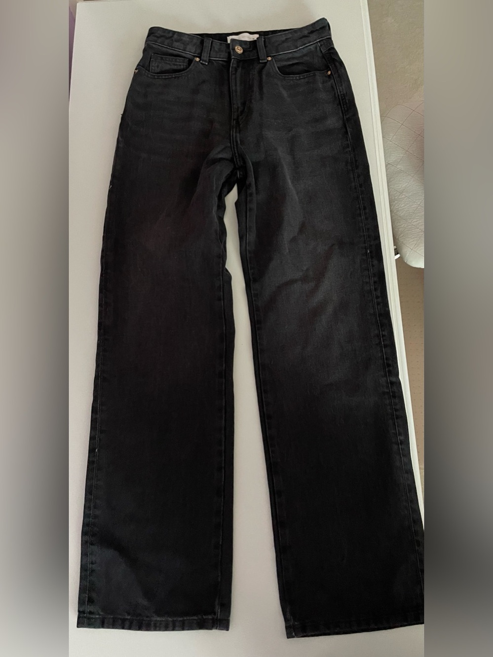Straight Leg High-Rise Women’s Jeans — Black - Picture 2 of 3